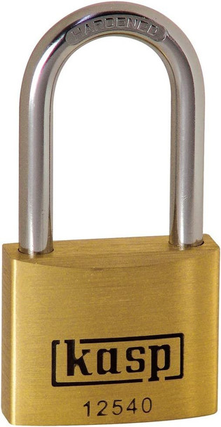 Kasp 125 Premium Brass Padlock - Long Shackle - Keyed Alike