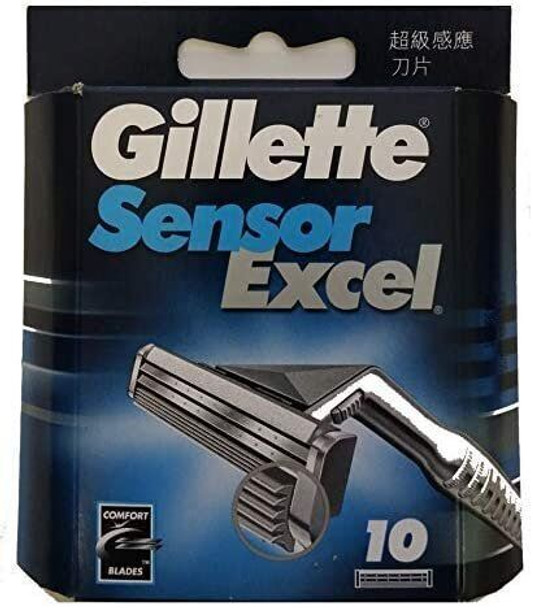 Gillette Men's SensorExcel Razor Blade Pack of 10 Twin Refills