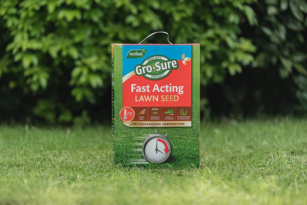 Gro-Sure Fast Acting Lawn Seed, 10 m2, 300 g, Blue,Green