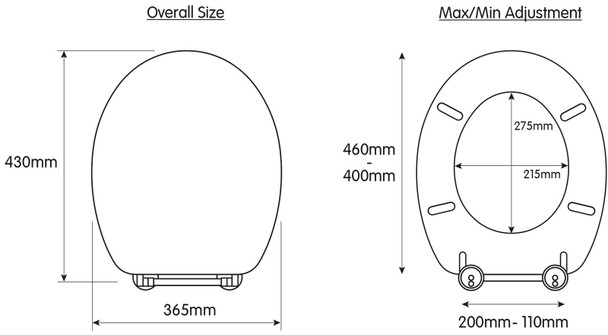 Croydex WL600722H Flexi-Fix Como Always Fits Never Slips Anti Bacterial Toilet Seat, Wood, White, 43 x 36.5 x 6 cm