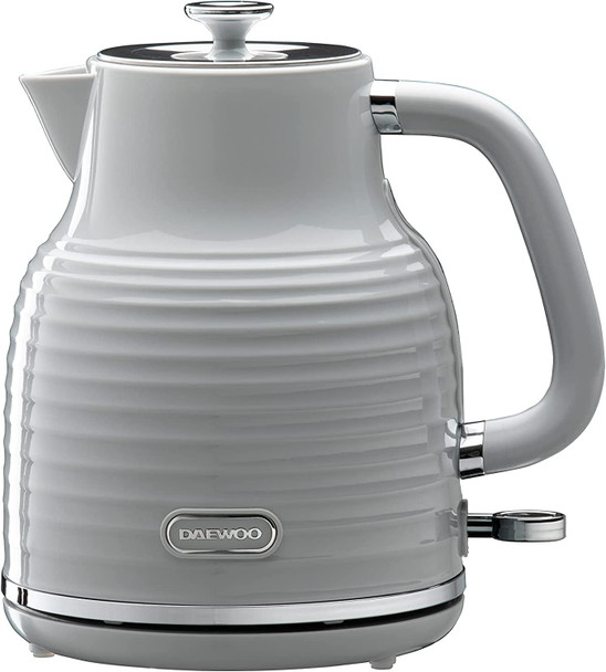 Daewoo Sienna Collection, 3KW Rapid Boil, 1.7L Jug Kettle - Grey