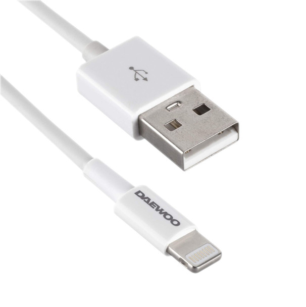 Daewoo Lightning 3 Metre USB-TO-8-Pin Fast Charge Cable for Date & Sync Connection, Power Level 5V 2.1A, Use with Compatible Adaptor