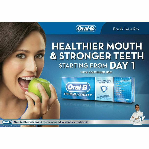 3 x Oral-B Pro Professional Protection Toothpaste Extra Fresh Mint 75 ml