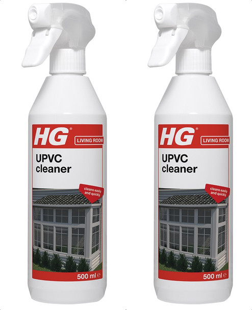 HG UPVC Cleaner Spray for Windows & Synthetic Frames 500ml (2 Sprays)