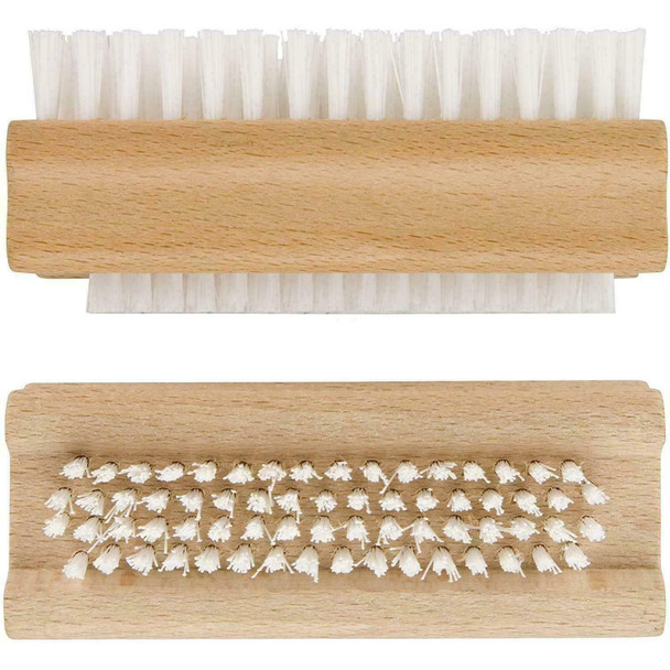 Elliott Wooden Nail Brush, Double Sided Hand and Nail Cleaning Brush, Scrubbing Brush To Clean Fingertips, Can Be Used on Fingernails And Toenails, Perfect For At Home Manicure And Pedicure