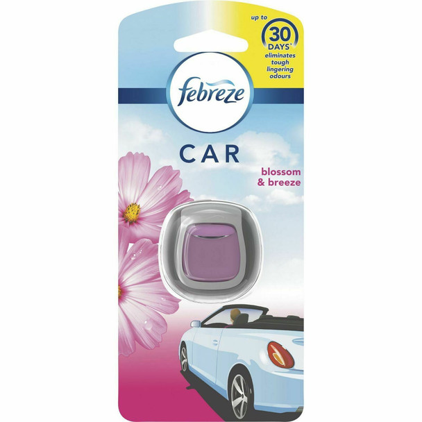 Febreze Car Clip Air Freshener, Odour Eliminator, Blossom & Breeze, 6 Count