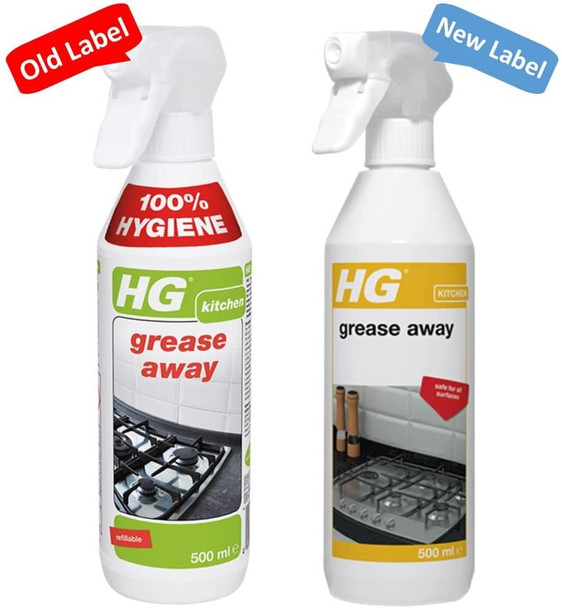 2 x HG Grease Away 500 ml – is a Grease Remover Kitchen Cleaning Product which Works on All Surfaces