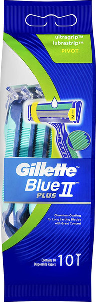 BLUE II PLUS SLALOM 10ER - GIL, Pack of 10 Razors