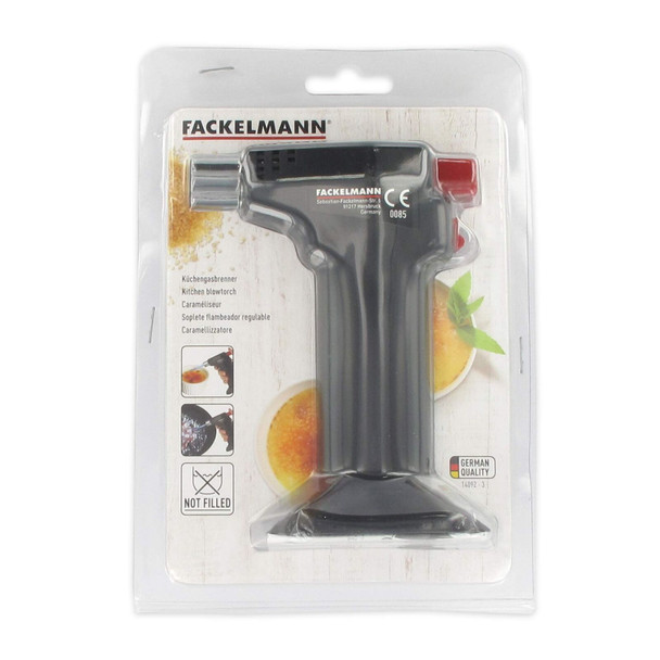 Fackelmann Kitchen Torch unfilled of ABS, Multi-Ply, Black, 14 x 10.5 x 5 cm