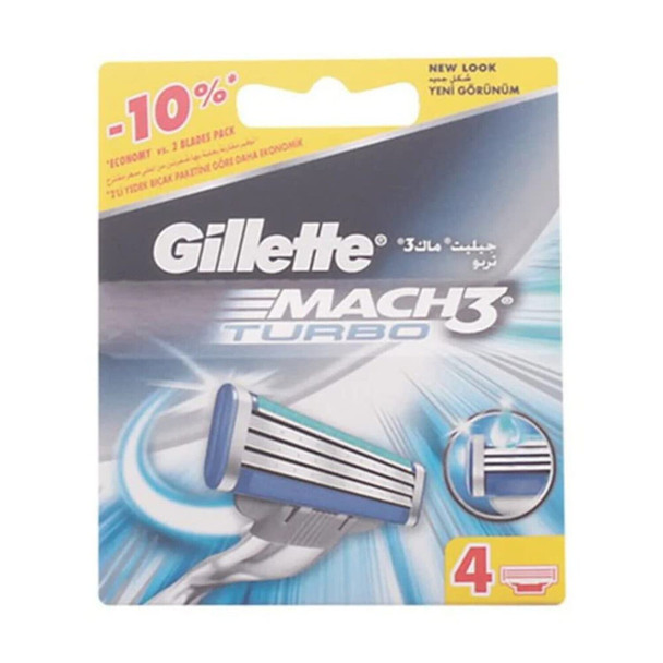 10 x Gillette Mach3 Turbo 4 Replacement Cartridges