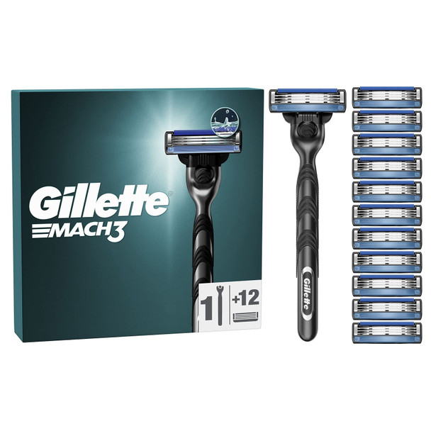 Gillette Mach3 Razor For Men, 3-Bladed Razor, 1 Gillette Razor, ,