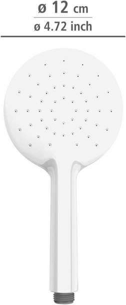 Wenko White Shower Head with Automatic Cleaning Plastic ABS, 12 cm