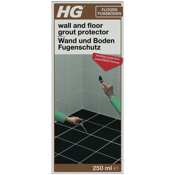 HG Wall and Floor Grout Protector, Super Grouting Protection for Kitchen, Bathroom & Home, Sealer Protects Against Oil, Grease, Mould & Moisture, Colourless – 250ml Bottle (244025105)