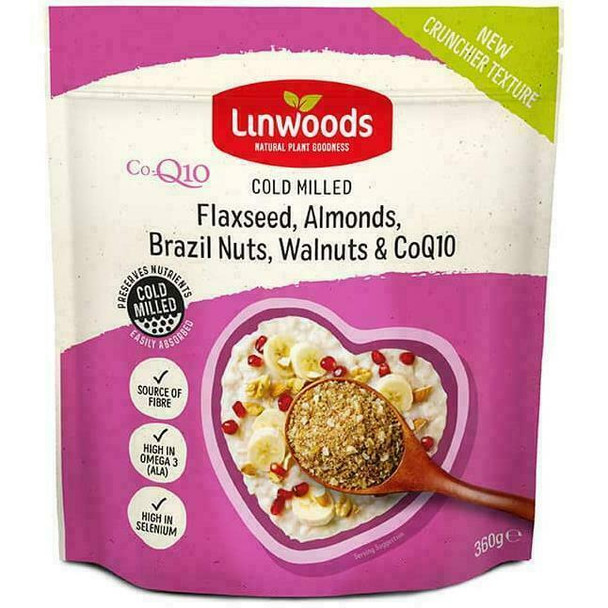 Linwoods Milled Flaxseed Nuts& Q10 Mix 360g