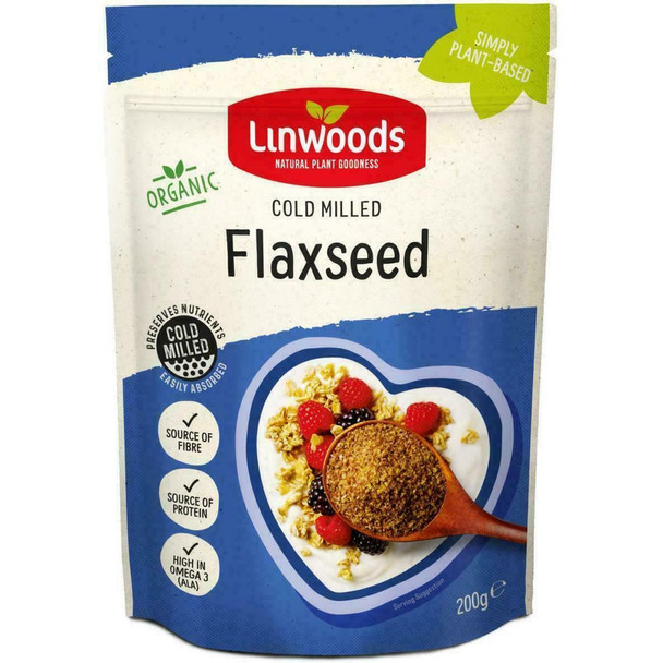 12 Pack of Gluten Free Linwoods Milled Organic Flaxseed 200 g