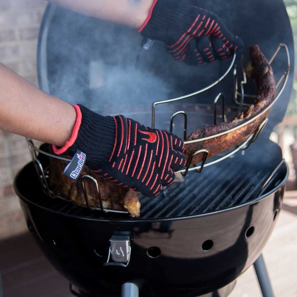 Char-Broil Aramid-Blen High Performance Grilling Gloves Cotton Black/Red