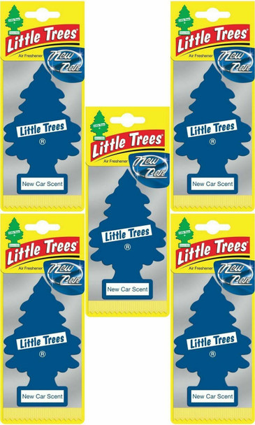 Magic Tree Carded Air Freshener New Car Scent 5 Pack