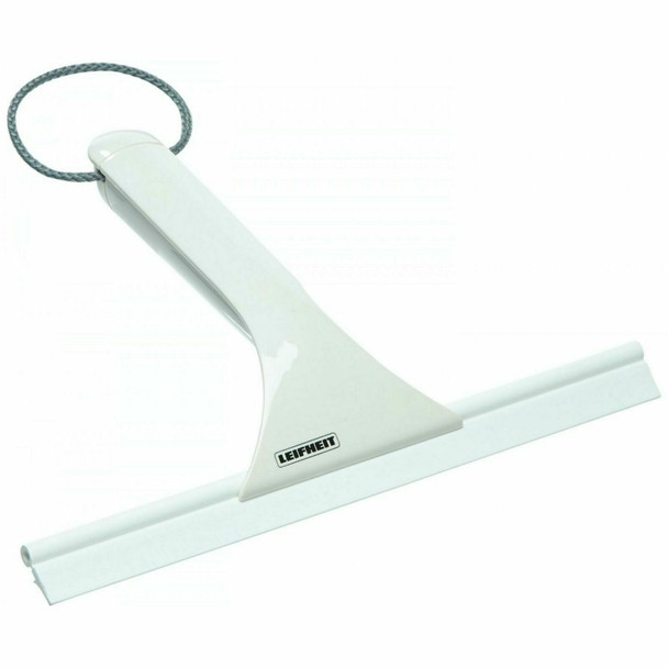 Leifheit White Cabino Rubber Wiper Squeegee Cleaner - For Shower, Window & Bath