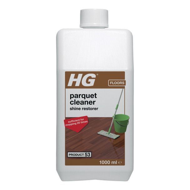 HG Parquet Cleaner shine restorer, Product 53, Concentrated Mopping Wooden Floor Gloss & Shine Restorer with Fresh Scent - 1 Litre (467100106)