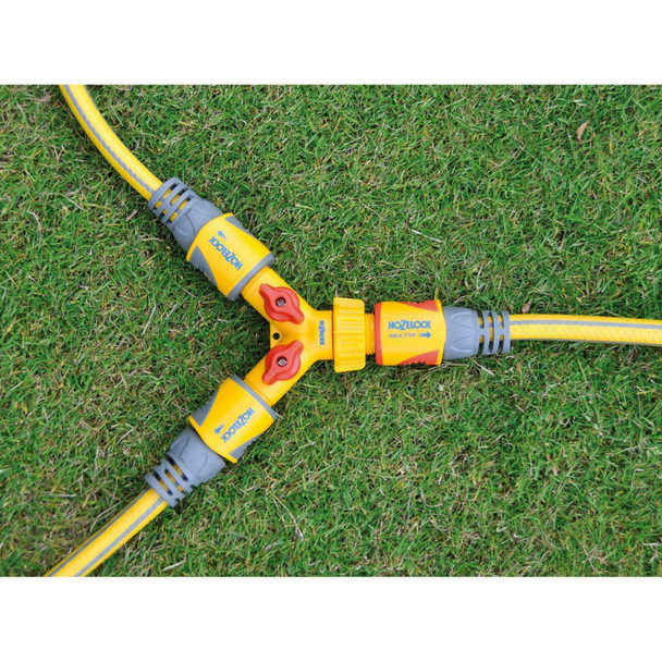 Hozelock HZ22560000 Dual Tap Connector, Yellow, 44.0 mm*215.0 mm*139.0 mm