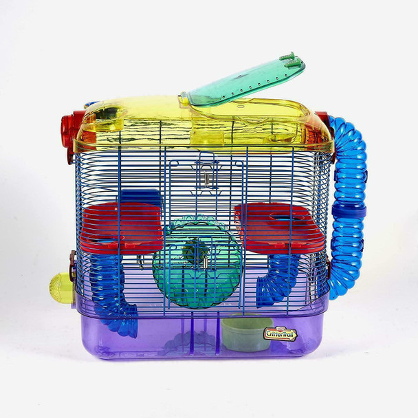 Kaytee Critter Trail-2, Two Level Habitat Cage for Hamsters, Gerbils, Mice, Narrow Wire Spacing