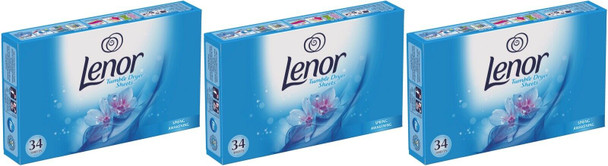 Lenor Tumble Dryer Sheets Spring Awakening 34 Sheets (Pack of 3)