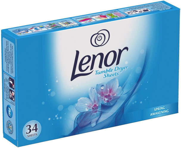 Lenor Tumble Dryer Sheets Spring Awakening 34 Sheets (Pack of 3)