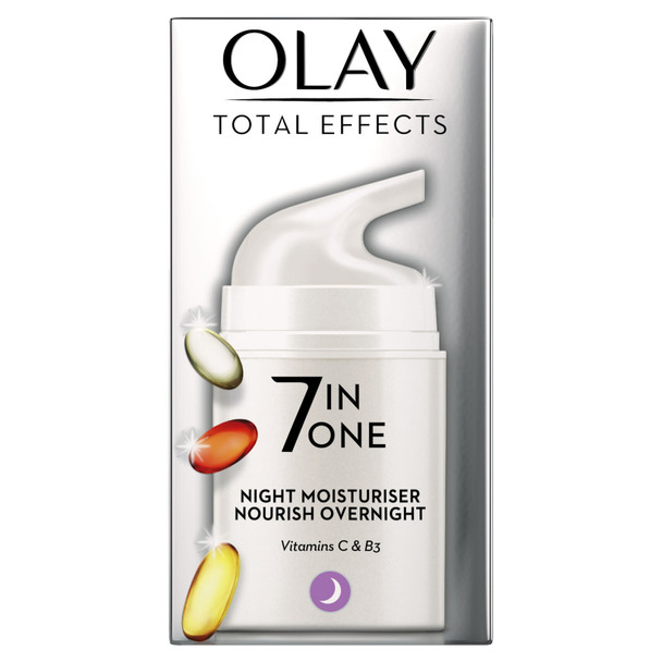 Olay Total Effects 7 in 1 Anti Ageing Night Firming Moisturiser, 50 ml (Pack of 1)