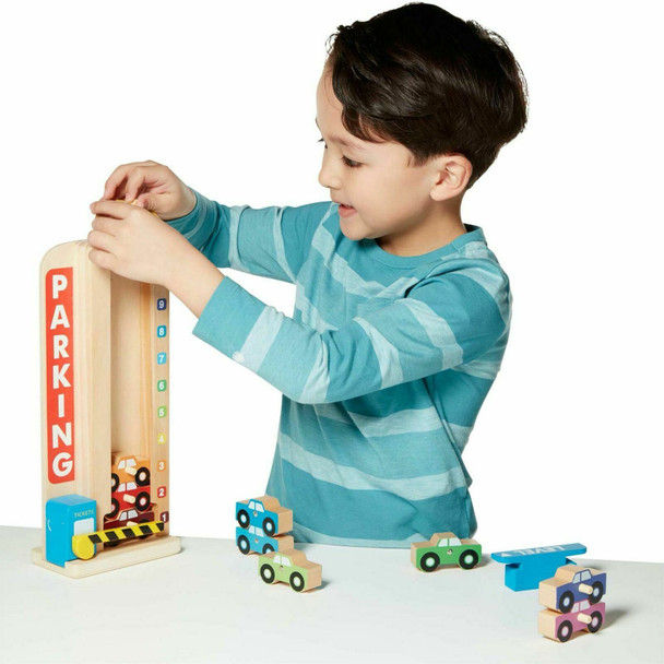 Melissa & Doug Stack and Count Parking Garage Developmental Toy Motor Skills 3+ Gift for Boy or Girl