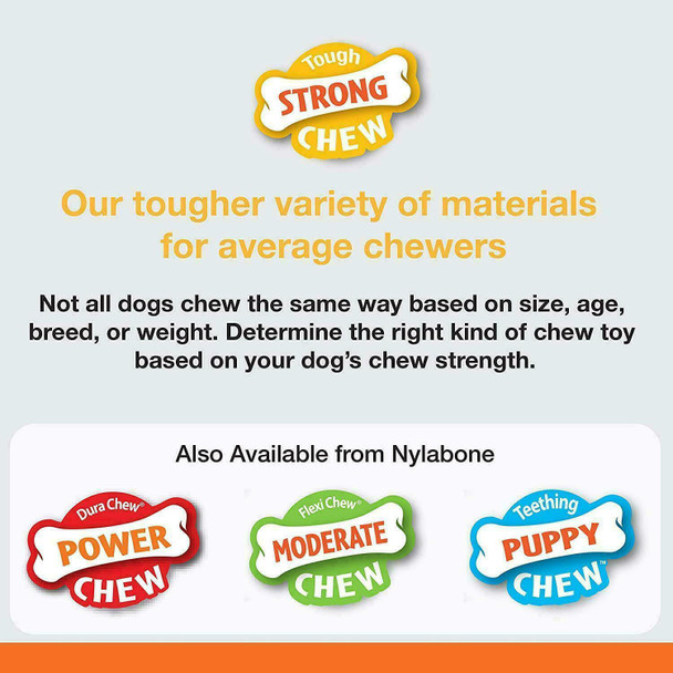 Nylabone 2 Pack of Busy-Time Stuffable Dog Chew Toys, Large, with Dental Nubs
