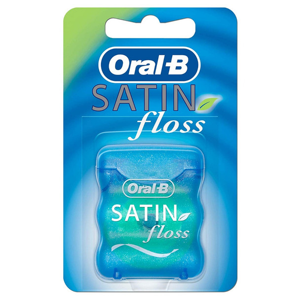 Oral-B Satin Dental Floss Length Fresh Mint Flavour with Convenient Box, 25m