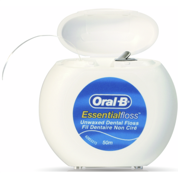 Oral B Essential Floss Unwaxed 50m x 6 Packets
