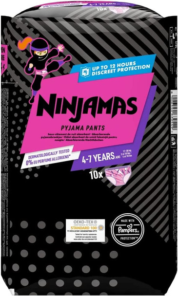 Ninjamas For girls aged 4-7 years Black