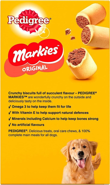 12 x Pedigree Markies Dog Biscuit Treats with Marrowbone 500g Packs