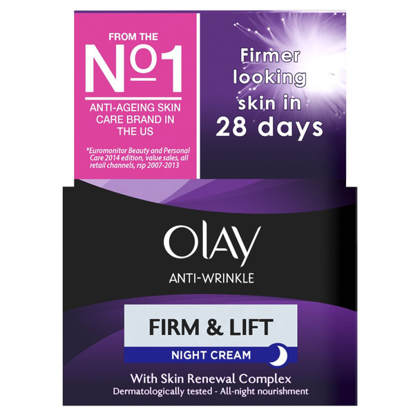 Olay Anti-Wrinkle Firm and Lift Anti-Ageing Moisturiser Night Cream - 50 ml