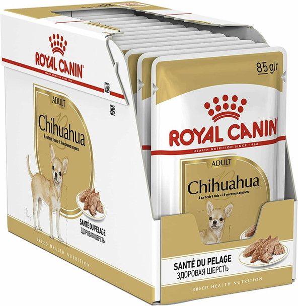 ROYAL CANIN Chihuahua Adult Wet Dog Food Pouches 12x 85g