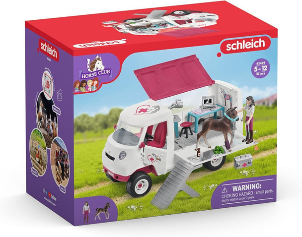 SCHLEICH 42439 Mobile vet with Hanoverian foal Horse Club Toy Playset for children aged 5-12 Years