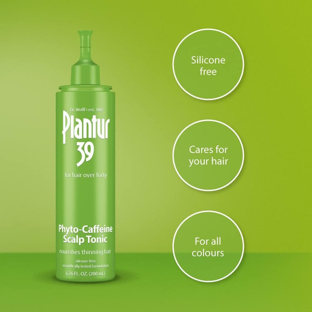 Plantur 39 Caffeine Tonic Prevents and Reduces Hair Loss 200ml | Support Hair Growth and Hair Thickening | Women Hair Care Made in Germany