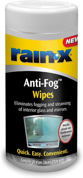 Rain X 81199WIPE Anti-Fog Wipes, 20