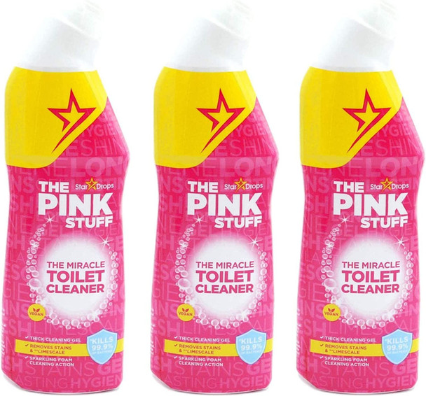 3 x The Pink Stuff The Miracle Toilet Cleaner, 750ml