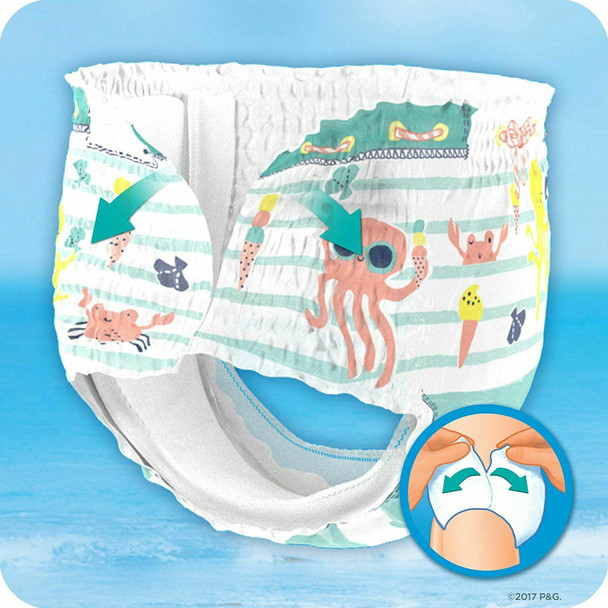 Pampers Splashers Size 3-4, 12 Disposable Swim Pants, 6kg-11kg, For Secure Protection In The Water