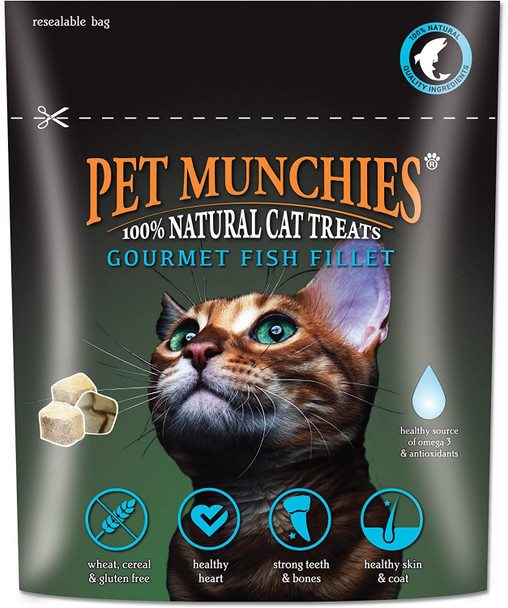 Pet Munchies Natural Freeze Dried Cat Treats (Fish Fillet, 1 Pack)