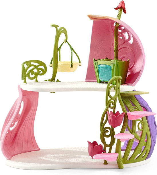 Schleich 42445 Toy Playset Glittering Flower House with Unicorns, Lake & Stable