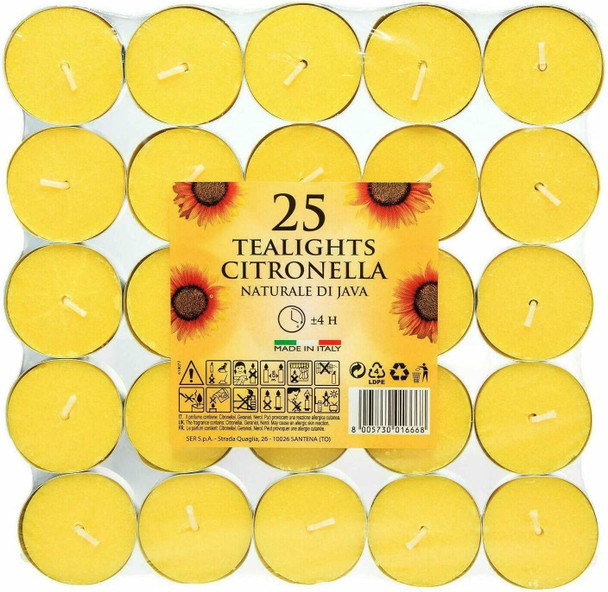 Prices Citronella Tealight Candles Mosquito Fly Insect Repeller Pack of 100