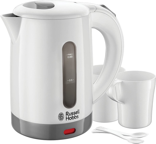 Russell Hobbs 23840 Compact Travel Electric Kettle, Plastic, 1000 W, White