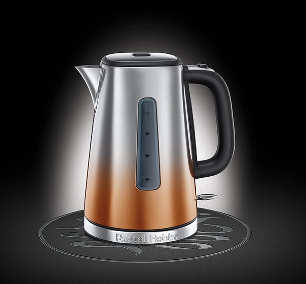 Russell Hobbs 25113 Eclipse Polished Stainless Steel and Copper Sunset Ombre Electric Kettle, 3000 W, 1.7 Litre