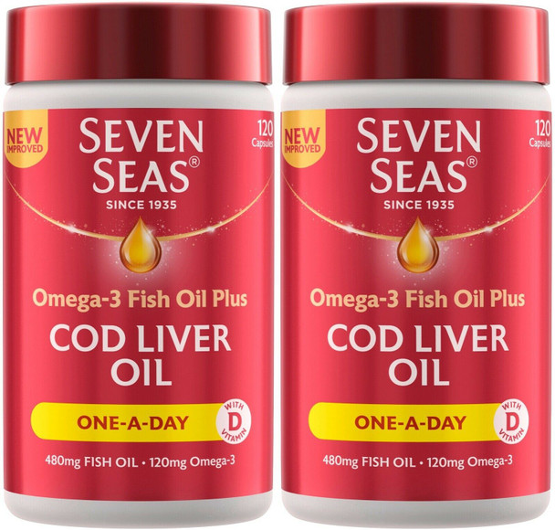 Multibuy 2x Seven Seas® Pure Cod Liver Oil 120 Capsules