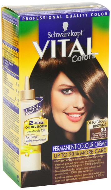 Schwarzkopf Permanent Creme Vital Colours, Oleo Gloss Brown