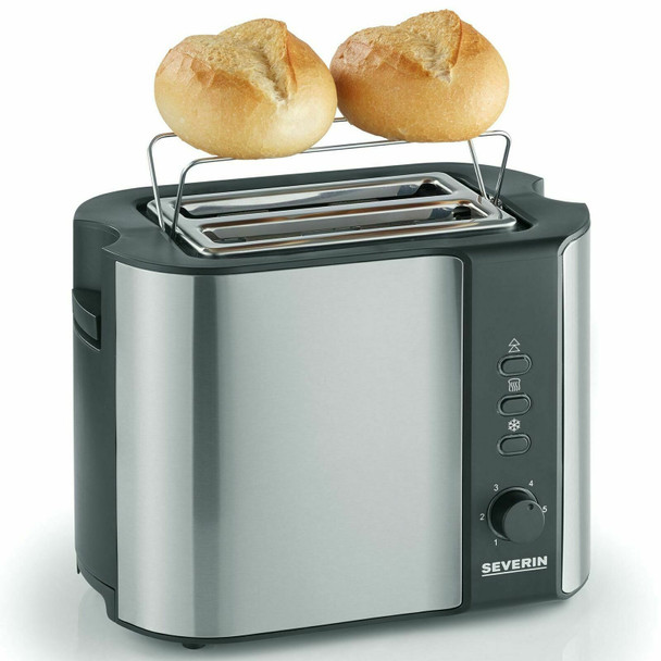 Severin Autmatic toaster with 800 W of power 2589, brushed stainless steel-black