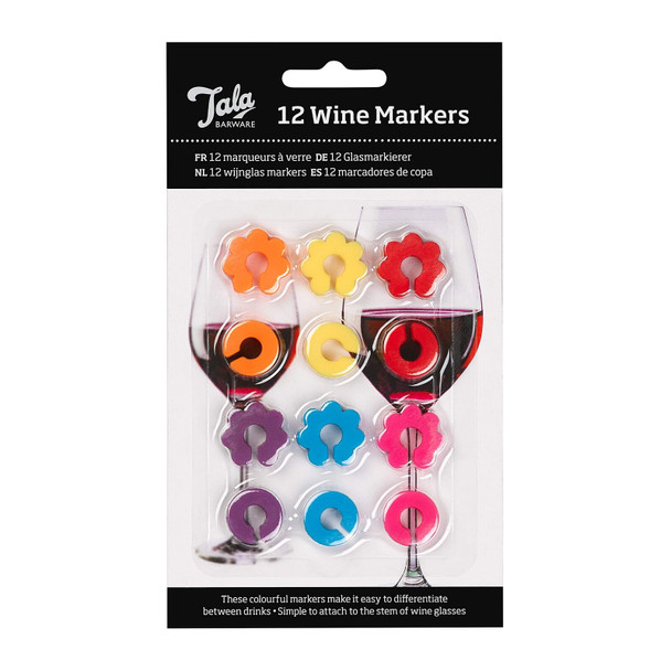 Tala 12 Wine Glass Markers